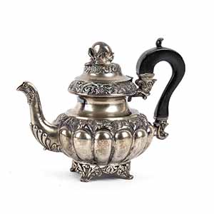 Italian silver teapot - Naples, 1832-1872 ... 