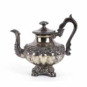 Italian silver teapot - Naples, 1832-1872 ... 