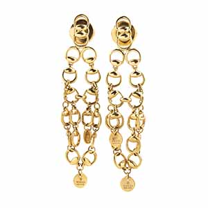 Gold pendant earrings - mark of GUCCI 18k ... 