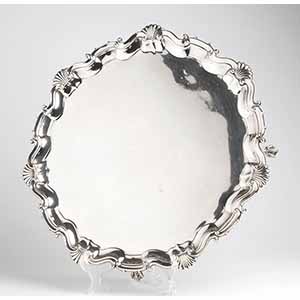English Victorian sterling silver salver - ... 