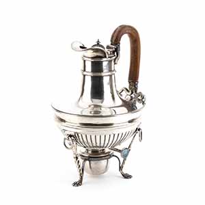 English sterling silver tea kettle on stand ... 