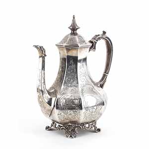 English Victorian sterling silver tea pot - ... 