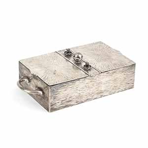 Austro-Hungarian silver cigarette box -  ... 