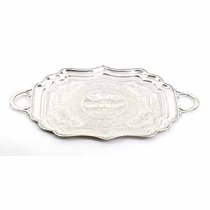 Russian silver tray - Moscow 1879 of ... 