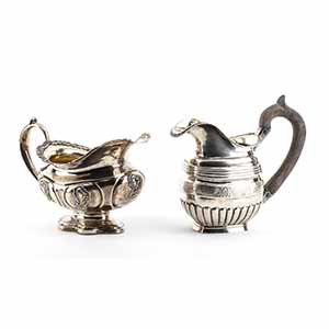 Two Russian silver milk jugs - Moscow 1829 ... 