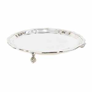 Sterling silver English Salver, ... 