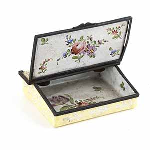 Enamelled inkwell and tray - ... 