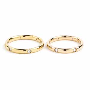 2 gold and diamond rings - ... 