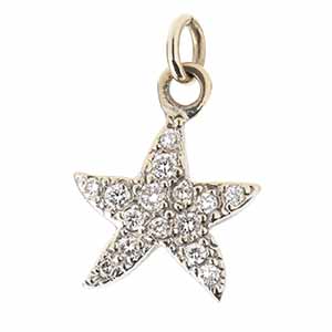 Diamond starfish shaped pendant mark of ... 