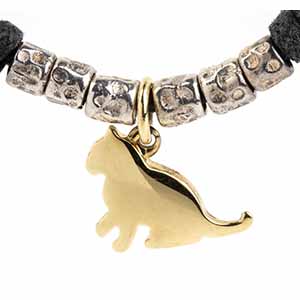Gold silver cord fabric bracelet - ... 