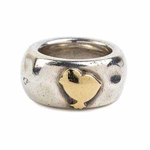 Sterling silver and gold band ring ... 