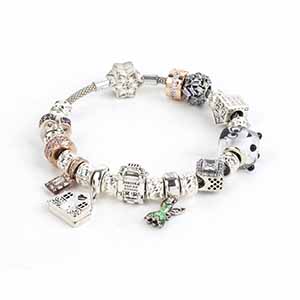 Sterling silver charms bracelet - ... 