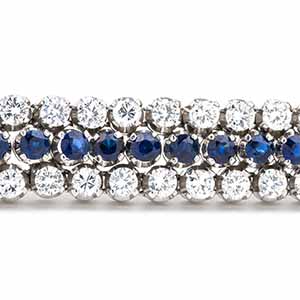 Diamond sapphire gold bracelet 18 ... 