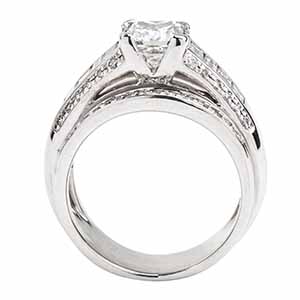 Gold diamond ring 18k white gold ... 