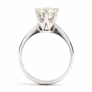 Diamond solitaire ring 18k white ... 