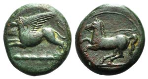 Sicily, Kainon, c. 365 BC. Æ (20mm, ... 