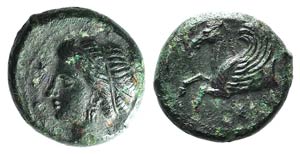 Sicily, Syracuse, 343-334 BC. Æ Hemilitron ... 