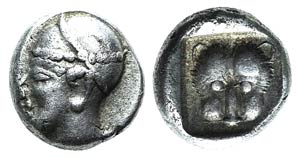 Caria, Uncertain, c. 5th century BC. AR Obol ... 