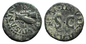 Augustus (27 BC-AD 14). Æ Quadrans (15mm, ... 