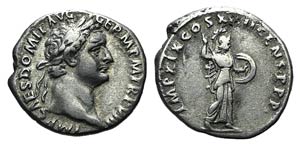 Domitian (81-96). AR Denarius (18mm, 3.30g, ... 