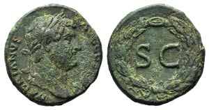 Hadrian (117-138). Æ As (26mm, 11.36g, 6h). ... 