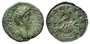 Divus Marcus Aurelius (died AD 180). Æ As ... 