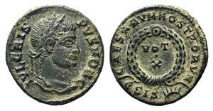 Crispus (Caesar, 316-326). Æ Follis (17mm, ... 