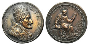 Papal, Innocenzo XI (1676-1689). Æ Medal ... 