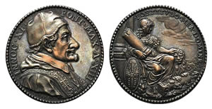 Papal,  Innocenzo XI (1676-1689). Æ Medal ... 