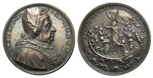 Papal, Clemente XI (1700-1721). Æ Medal ... 