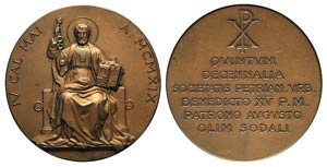 Papal, Benedetto XV (1914-1922). Æ Medal ... 