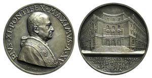 Papal, Pio XI (1922-1939). AR Medal 1936 ... 