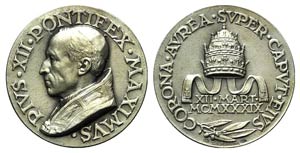 Papal, Pio XII (1938-1958). AR Medal 1939 ... 