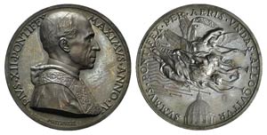 Papal, Pio XII (1938-1958). Æ Medal 1942 ... 