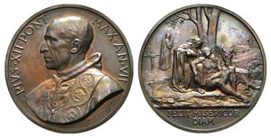 Papal, Pio XII (1938-1958). Æ Medal 1946 ... 