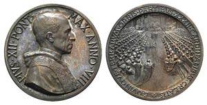 Papal, Pio XII (1938-1958). Æ Medal 1946 ... 