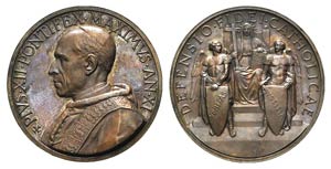 Papal, Pio XII (1938-1958). Æ Medal 1949 ... 