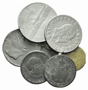Lot of 6 Fake Italian coins for study. LOT ... 