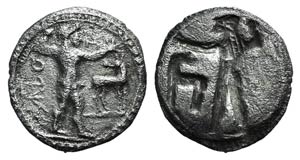 Bruttium, Kaulonia, c. 500-480 BC. AR Drachm ... 