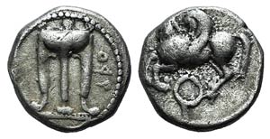 Bruttium, Kroton, c. 430-420 BC. AR Triobol ... 