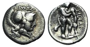 Bruttium, Kroton, c. 300-250 BC. AR Triobol ... 