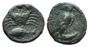 Sicily, Akragas, c. 409-406 BC. Æ Onkia ... 