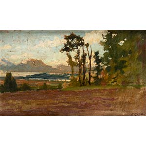 LUIGI CIMA (Mel, 1860 - 1944)Paesaggio ... 