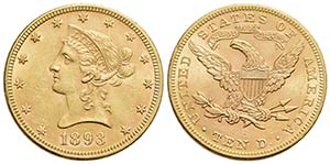 STATI UNITI DAMERICA. 10 Dollari - 1893 - ... 