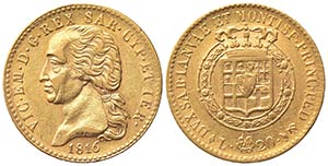 Vittorio Emanuele I (1802-1821). 20 Lire ... 