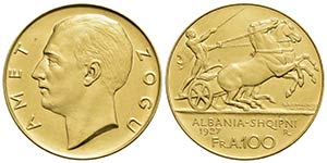 ALBANIA - Zogu I (1925-1939) - 100 Franchi - ... 