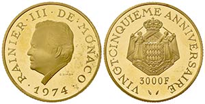 MONACO. Ranieri III (1949-2005). 3000 ... 
