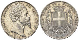 Vittorio Emanuele II (1849-1861). 5 Lire ... 