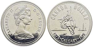CANADA. Elisabetta II (1952). Dollaro - 1975 ... 