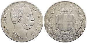 Umberto I (1878-1900) - 5 Lire - 1879 - AG ... 